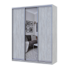 Kleiderschrank Doros City Light Natti Luc Schiebetüren mit Spiegel 180x60x225 (80736522)