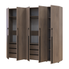 Kleiderschrank mit Schubladen Doros Kasper Cremona Cannolo 2+3 Türen 225x48x204 (42005549)