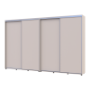 Kleiderschrank Doros Sigma Slim Schiebetüren Kaschmir 2+2 Türen 340x45x214.4 (42005614)