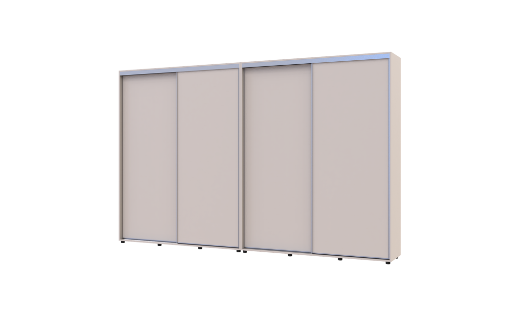 Kleiderschrank Doros Sigma Slim Schiebetüren Kaschmir 2+2 Türen 340x45x214.4 (42005614)