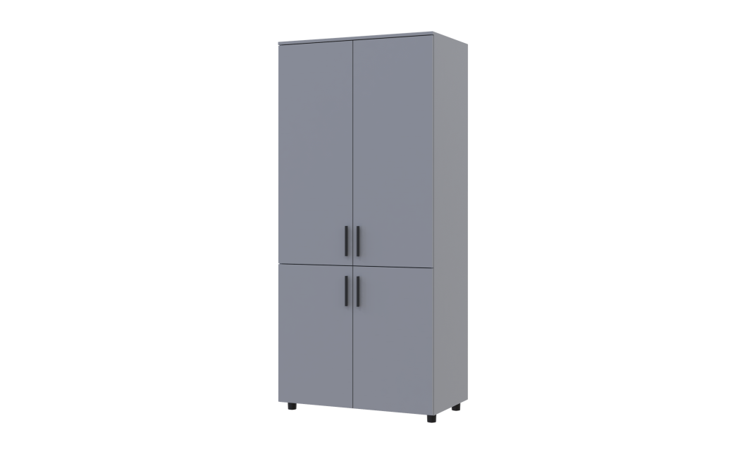 Kleiderschrank Doros Thorn Grau 2 Türen Kleiderstange 90x51,6x200 (44900439)