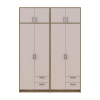 Kleiderschrank mit Aufsatz Doros Rondi Artisan Eiche/Kaschmir 2+2 Türen 164x52x236 (42005664)