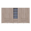 Kleiderschrank Doros Gelar Sonoma Eiche 4+4 Türen Säulenschrank 370x49,5x203,4 (42005185)