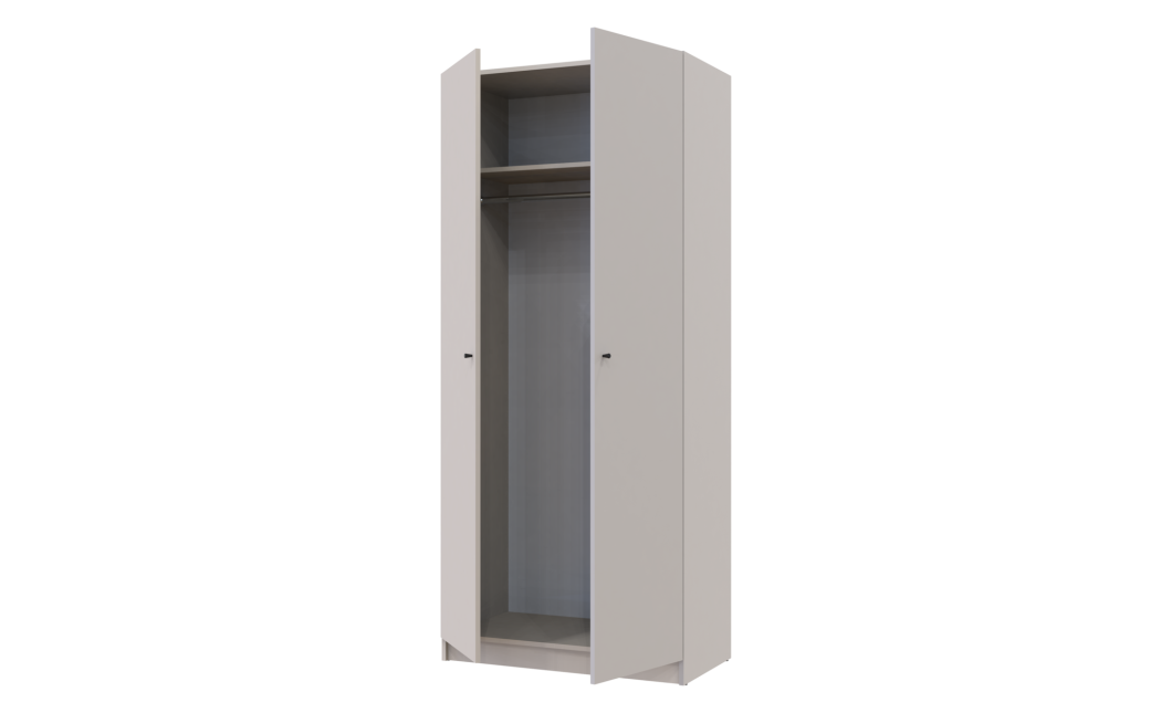 Kleiderschrank Doros Promo mit Drehtüren Kaschmir 2 Türen 90x48x204 (80737668)