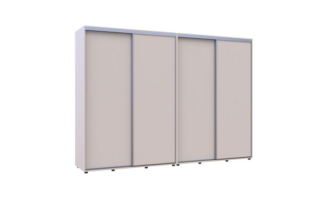 Kleiderschrank Doros Sigma Slim Schiebetüren Kaschmir 2+2 Türen 300x60x214.4 (42005607)