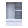 Kleiderschrank Doros Gelar Weiß 2 Türen Säulenschrank 137,5x49,5x203,4 (42005162)