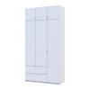 Kleiderschrank Doros Lukas mit Drehtüren Weiß 3 Türen 120x50x240 (80737796)