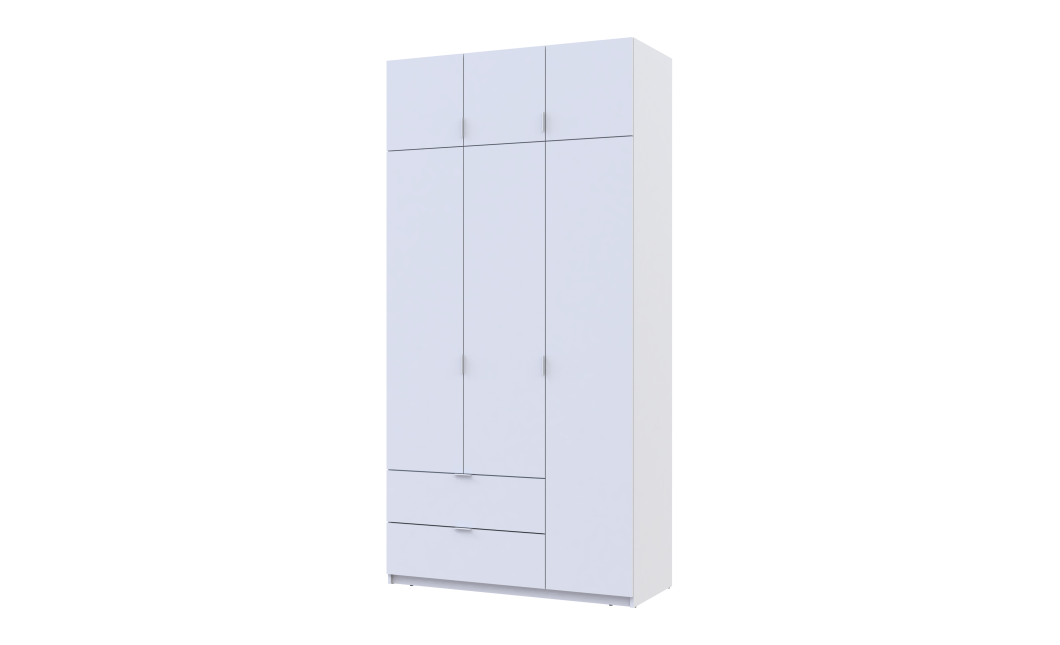 Kleiderschrank Doros Lukas mit Drehtüren Weiß 3 Türen 120x50x240 (80737796)