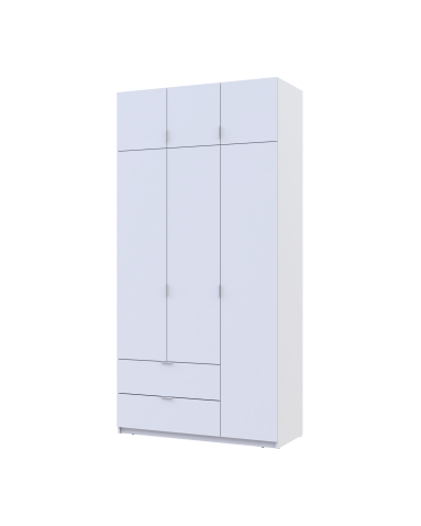 Kleiderschrank Doros Lukas mit Drehtüren Weiß 3 Türen 120x50x240 (80737796)