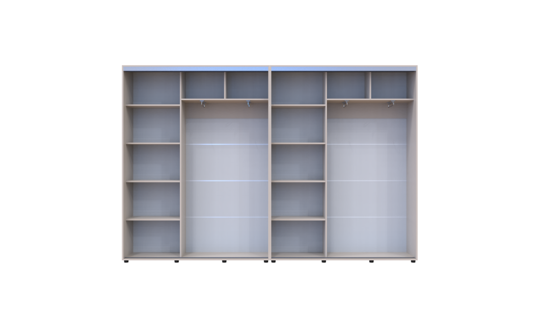 Kleiderschrank Doros Sigma Slim Schiebetüren Kaschmir 2+2 Türen 320x45x214.4 (42005610)