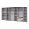 Kleiderschrank mit Regalen und Schubladen Doros Kasper Kaschmir 3+3+3 Türen 405x48x204 (42005734)