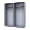 Kleiderschrank-Set Doros Promo Grau 2+2 Türen 180x48x204 (80737766)