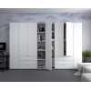 Kleiderschrank Doros Gelar Weiß 3+4 Türen mit offenem Regal 309,4x49,5x203,4 (42005037)