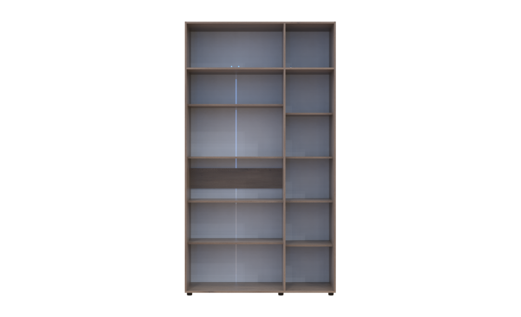 Kleiderschrank mit Regalen und Aufsatz Doros Kasper Cremona Cannolo 3 Türen 135x48x245 (42005565)