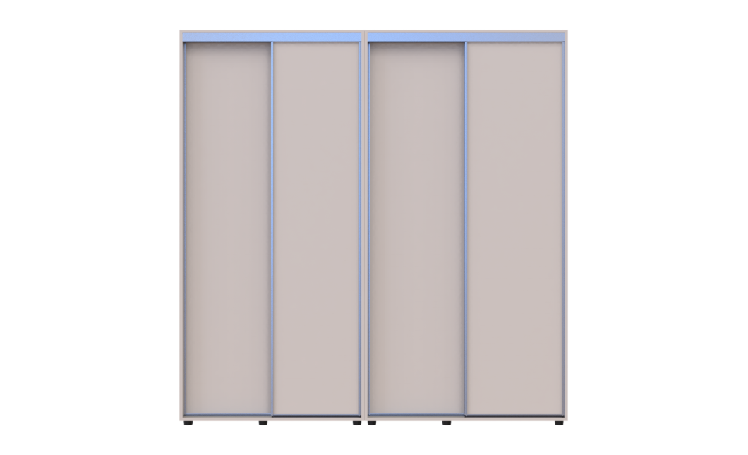 Kleiderschrank Doros Sigma Slim Schiebetüren Kaschmir 2+2 Türen 220x60x214.4 (42005591)