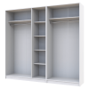 Kleiderschrank Doros Promo mit Drehtüren Weiß 2+3 Türen 225x48x204 (42005004)