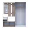 Flurmöbel Set Bela + Kleiderschrank Promo Sonoma Eiche/Weiß 190x48x204 (42005328)