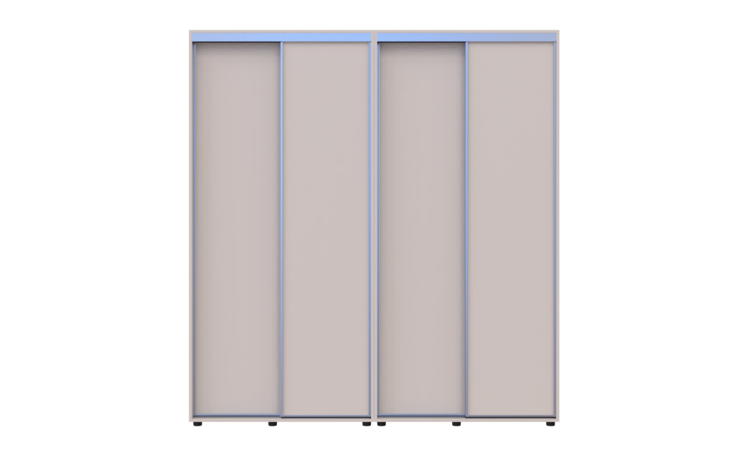 Kleiderschrank Doros Sigma Slim Schiebetüren Kaschmir 2+2 Türen 200x60x214.4 (42005587)