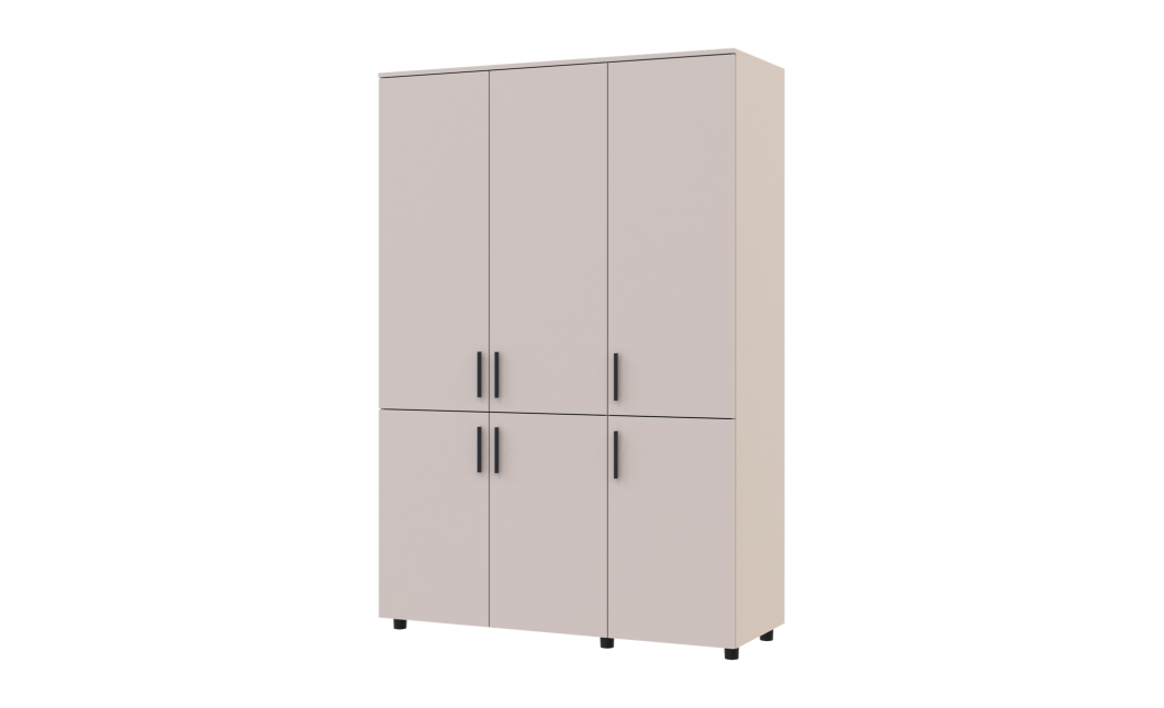Kleiderschrank Doros Thorn Kaschmir 3 Türen Böden 135x51,6x200 (44900496)