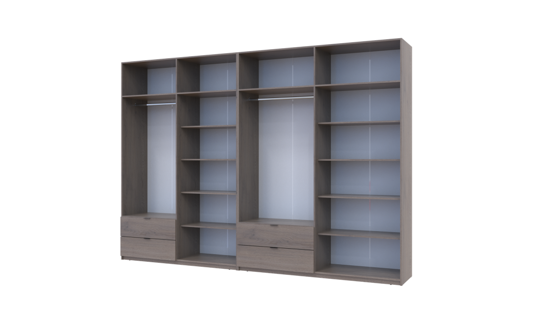 Kleiderschrank Doros Lukas Cannolo / Cannolo 4+4 Türen 340x50x240 (42005249)