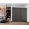 Kleiderschrank Doros Gelar Set mit Drehtüren Graphitgrau 2+3 Türen 193,7x49,5x203,4 (42002132)