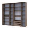 Kleiderschrank mit Schubladen, Regalen und Aufsatz Doros Kasper Cremona Cannolo 3+3 Türen 270x48x245 (42005581)
