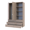 Kleiderschrank Doros Gelar Sonoma Eiche 2 Türen Säulenschrank 137,5x49,5x203,4 (42005180)