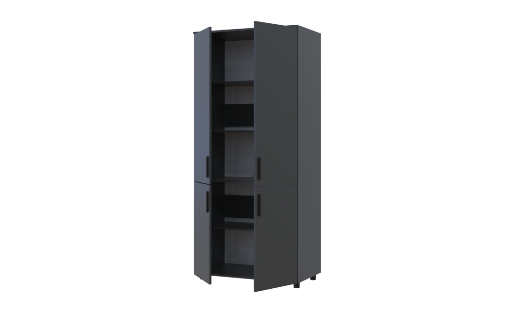 Kleiderschrank Doros Thorn Anthrazit 2 Türen Böden 90x51,6x200 (44900444)