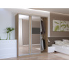 Kleiderschrank Doros City Light Schiebetüren Sonoma Eiche mit Spiegel 180x60x225 (44900030)