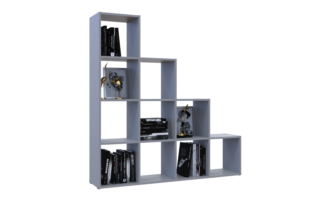 Regalsystem Doros Step 4x4 Grau offen 136,2x28,8x140,7 (41516179)