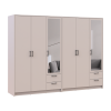 Kleiderschrank mit Spiegel Doros Rondi Kaschmir 3+3 Türen 242x52x195 (42005623)