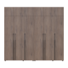 Kleiderschrank mit Regalen und Aufsatz Doros Kasper Cremona Cannolo 3+3 Türen 270x48x245 (42005577)