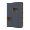 Kleiderschrank Doros Dale mit Drehtüren Anthrazit/Ewok Eiche 2 Türen 143,2x52x220 (42005337)