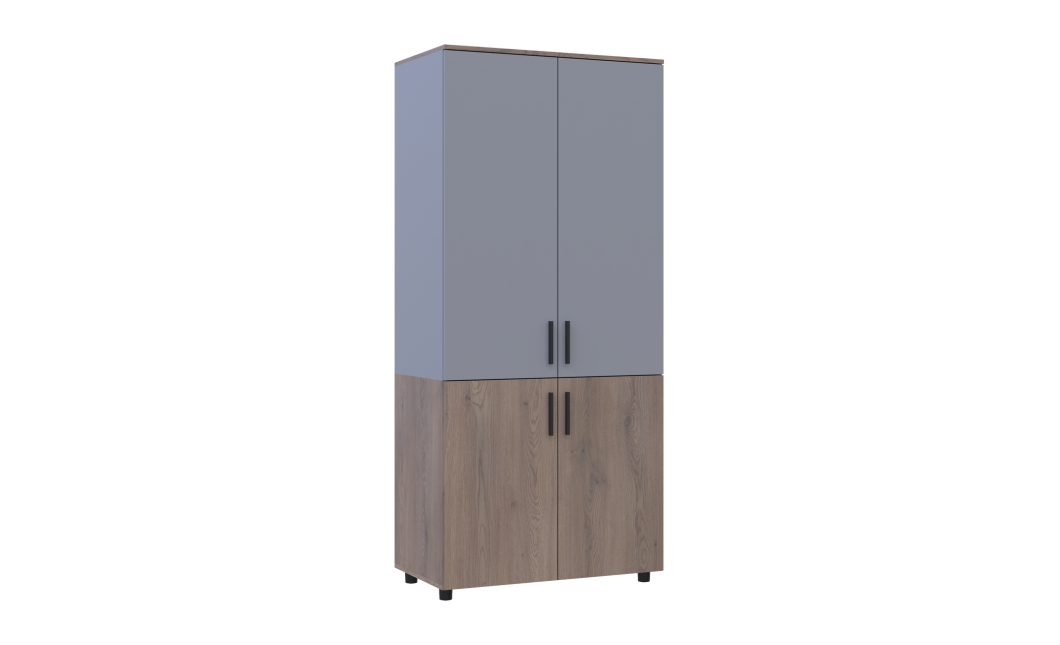 Kleiderschrank Doros Thorn Cremona Cannolo/Grau 2 Türen Kleiderstange 90x51,6x200 (44900455)