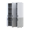 Kleiderschrank Doros Thorn Natti Kiefer/Weiß 3 Türen Böden 135x51,6x200 (44900508)