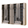 Kleiderschrank mit Spiegel und hohem Aufsatz Doros Rondi Artisan Eiche/Kaschmir 4+4 Türen 320x52x260 (42005687)
