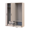 Drehtürenschrank Doros Rondi mit Kleiderstange Kaschmir 3 Türen 181x52x195 (42005392)