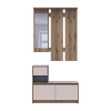 Vorraum Bela Eiche Evok / Kaschmir 1 Spanplatte / 1 Spiegel 100×40×210 (44900411)