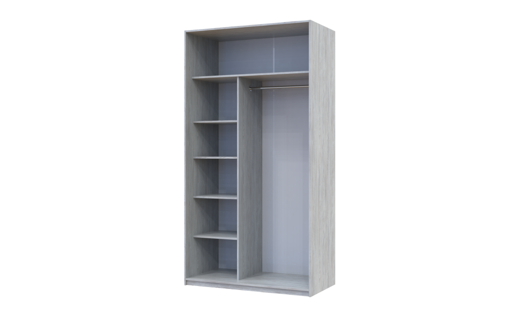 Kleiderschrank Doros City Light Natti Luc Schiebetüren mit Spiegel 150x45x225 (80736512)