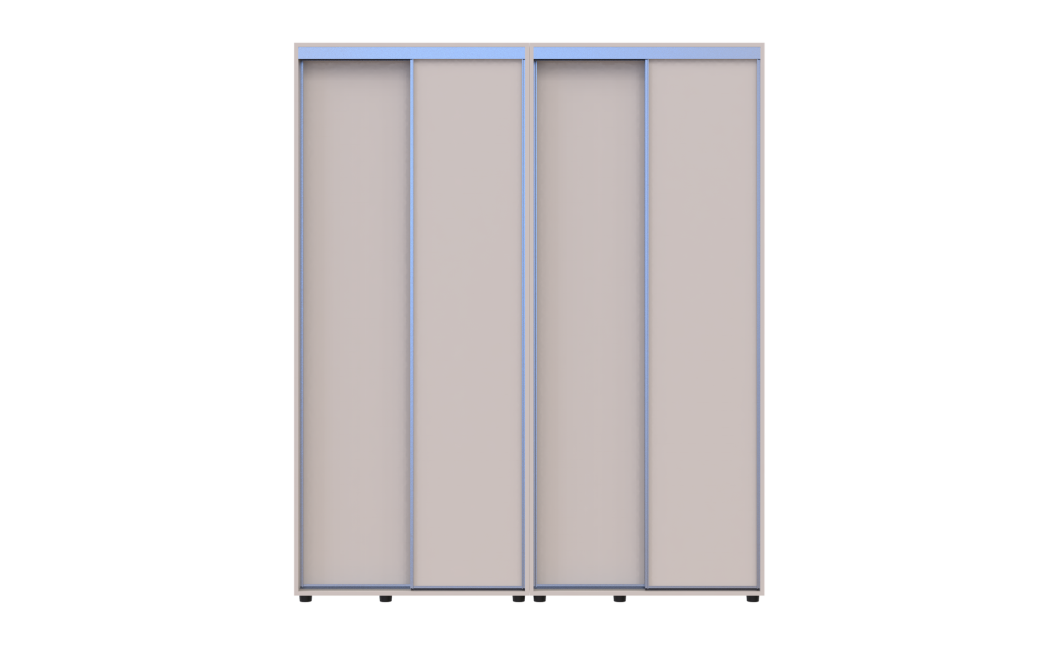 Kleiderschrank Doros Sigma Slim Schiebetüren Kaschmir 2+2 Türen 180x45x214.4 (42005582)