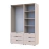 Kleiderschrank Doros Gelar Kaschmir 2 Türen Säulenschrank 137,5x49,5x203,4 (42005174)