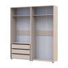 Kleiderschrank mit Schubladen Doros Kasper Kaschmir 2+2 Türen 180x48x204 (42005728)
