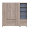 Kleiderschrank Doros Gelar Sonoma Eiche 4 Türen Säulenschrank 215x49,5x203,4 (42005182)