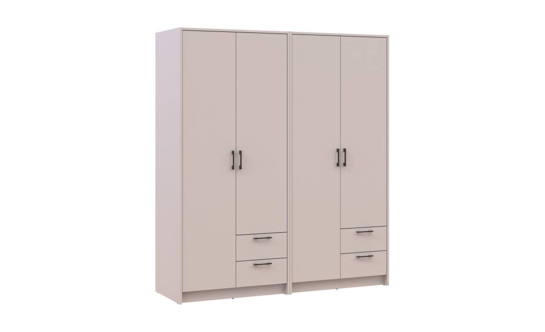 Kleiderschrank Doros Rondi Kaschmir 2+2 Türen 164x52x195 (42005616)