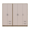 Kleiderschrank Doros Rondi Artisan Eiche/Kaschmir 2+3 Türen 203x52x195 (42005654)