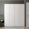 Kleiderschrank Doros Promo mit Drehtüren Weiß 2+2 Türen 180x48x204 (42005008)