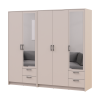 Kleiderschrank mit Spiegel Doros Rondi Kaschmir 2+3 Türen 203x52x195 (42005619)