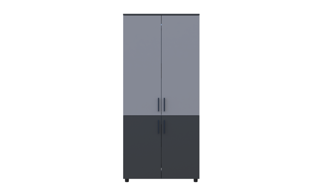 Kleiderschrank Doros Thorn Anthrazit/Grau 2 Türen Böden 90x51,6x200 (44900472)