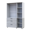 Kleiderschrank Doros Thorn Natti Kiefer/Weiß 3 Türen 3 Schubladen Kleiderstange 135x51,6x200 (44900509)