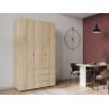 Kleiderschrank Doros Gelar mit Drehtüren Sonoma Eiche 3 Türen 116,2x49,5x203,4 (80397559)
